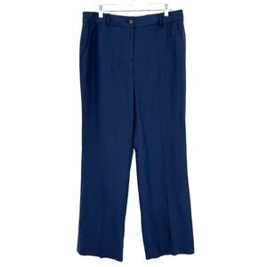 Talbot’s Windsor Curvy Linen Dress Pants Navy Blue Women’s 12